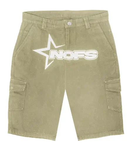 Beige NOFS Cargo Shorts