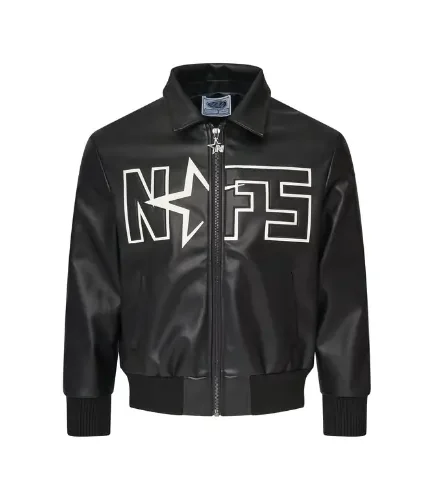 Black Noneofus Leather Jacket