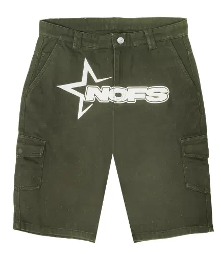 Green Khaki NOFS Cargo Shorts